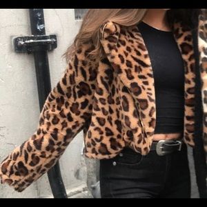 Cheetah puffer jacket